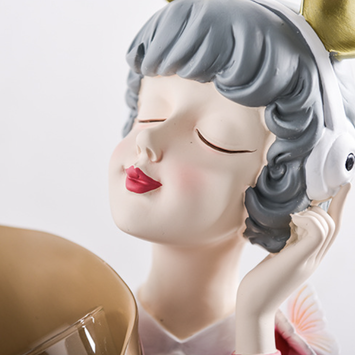 Musical Girl Showpiece Vase - Showpiece | Home decor item | Room decoration item