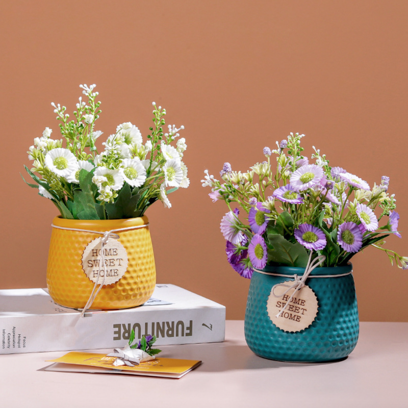 Textured Flower Pot - Artificial Plant | Flower for vase | Home decor item | Room decoration item