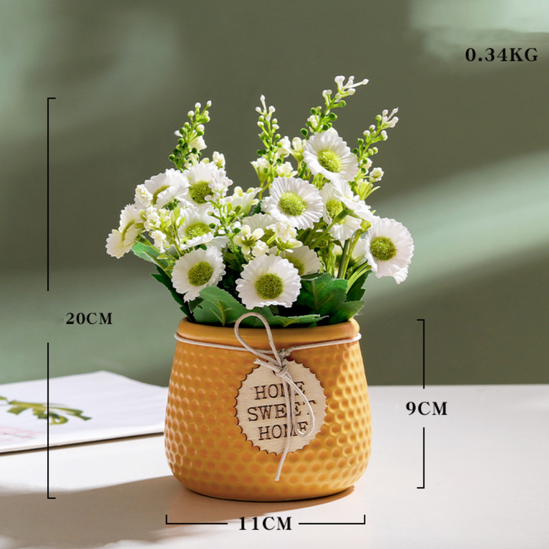 Textured Flower Pot - Artificial Plant | Flower for vase | Home decor item | Room decoration item