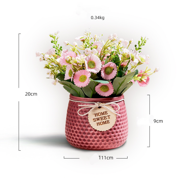 Textured Flower Pot - Artificial Plant | Flower for vase | Home decor item | Room decoration item