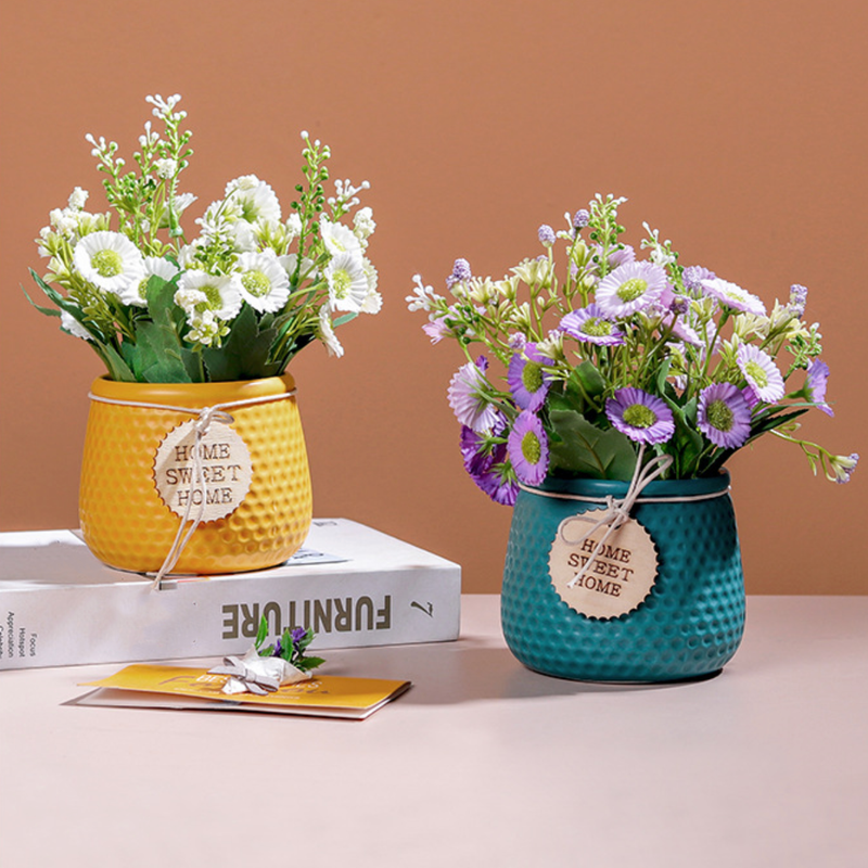 Textured Flower Pot - Artificial Plant | Flower for vase | Home decor item | Room decoration item
