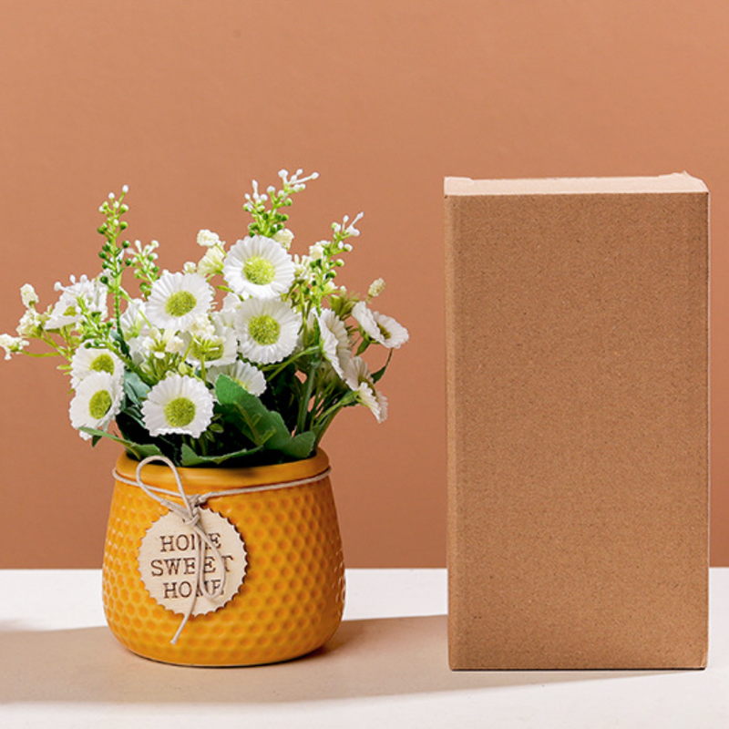 Textured Flower Pot - Artificial Plant | Flower for vase | Home decor item | Room decoration item