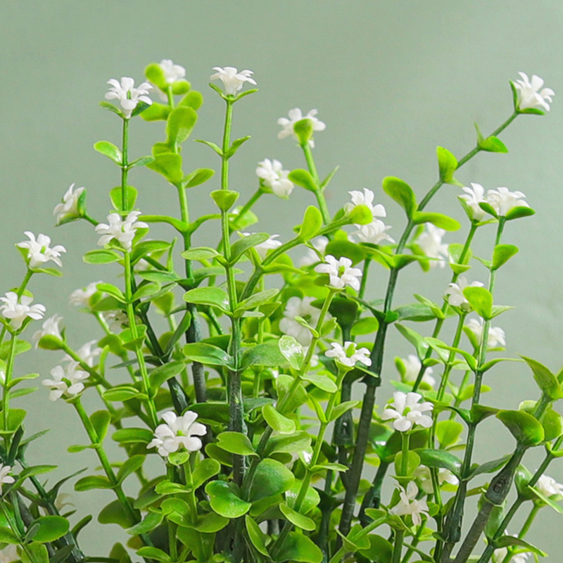 Pot With Faux Flowers - Decorative plant for home decor | Room decoration items