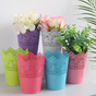 Decorative Metal Lace Design Planter Basket - Indoor planters and flower pots | Home decor items