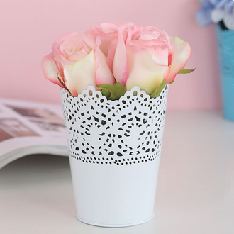 Decorative Metal Lace Design Planter Basket - Indoor planters and flower pots | Home decor items