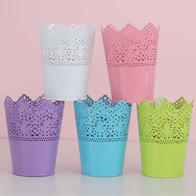 Decorative Metal Lace Design Planter Basket - Indoor planters and flower pots | Home decor items