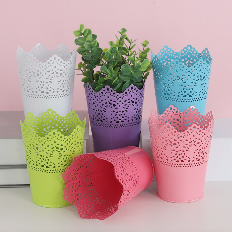 Decorative Metal Lace Design Planter Basket - Indoor planters and flower pots | Home decor items