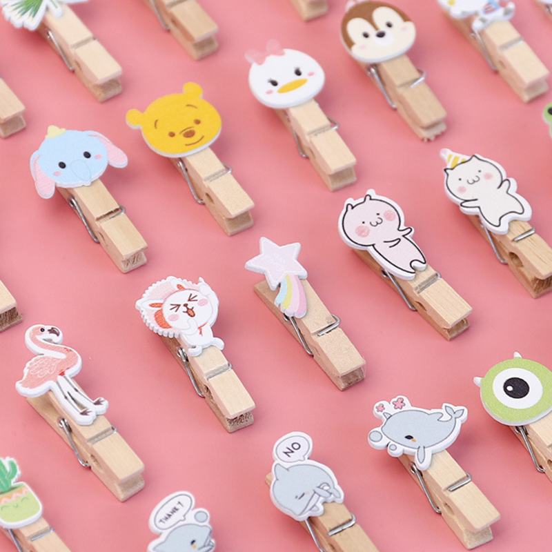 Wooden Hanging Clips - Set of 10