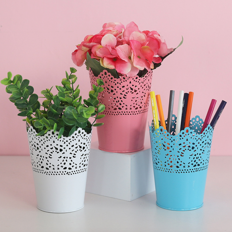 Decorative Metal Lace Design Planter Basket - Indoor planters and flower pots | Home decor items