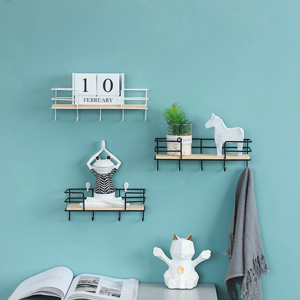 Wooden Hanging Rack - Small - Wall shelf and floating shelf | Shop wall decoration & home decoration items