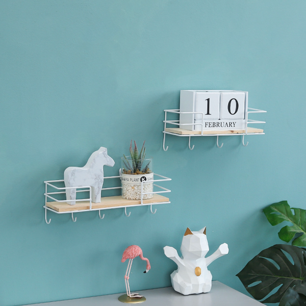 Wooden Hanging Rack - Small - Wall shelf and floating shelf | Shop wall decoration & home decoration items