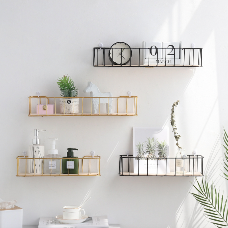 Floating Wall Shelf - Gold - Wall shelf and floating shelf | Shop wall decoration & home decoration items