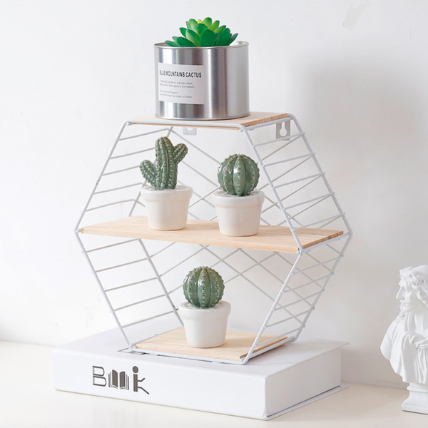 Hexagon Shelf For Wall - Wall shelf and floating shelf | Shop wall decoration & home decoration items