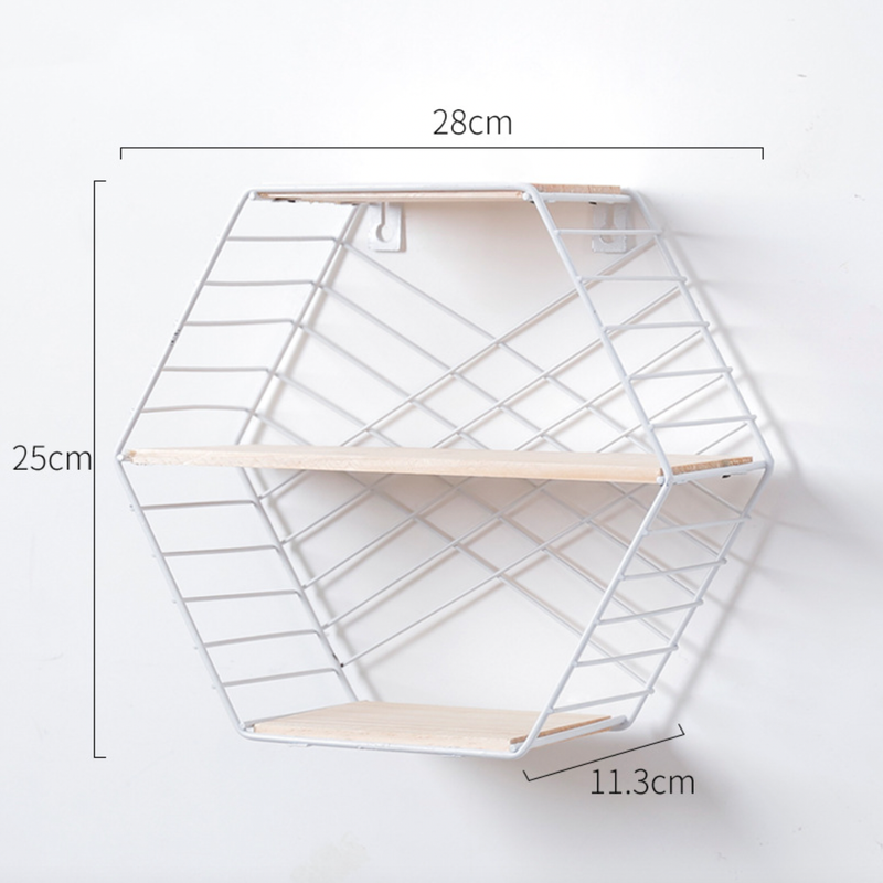 Hexagon Shelf For Wall - Wall shelf and floating shelf | Shop wall decoration & home decoration items