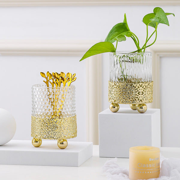 Textured Glass Planter - Indoor planters and flower pots | Home decor items