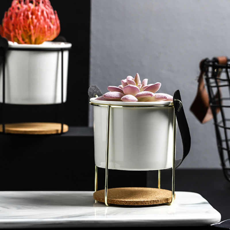Bucket Style Ceramic Planter - Indoor planters and flower pots | Home decor items
