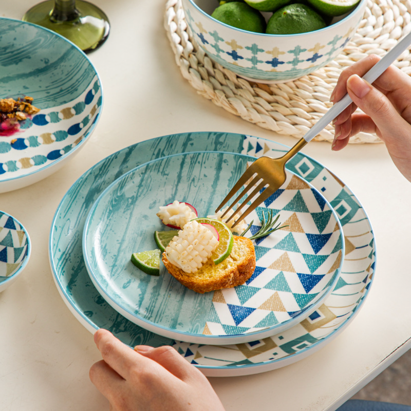 Bohemia Pasta Dish - Serving plate, snack plate, dessert plate | Plates for dining & home decor