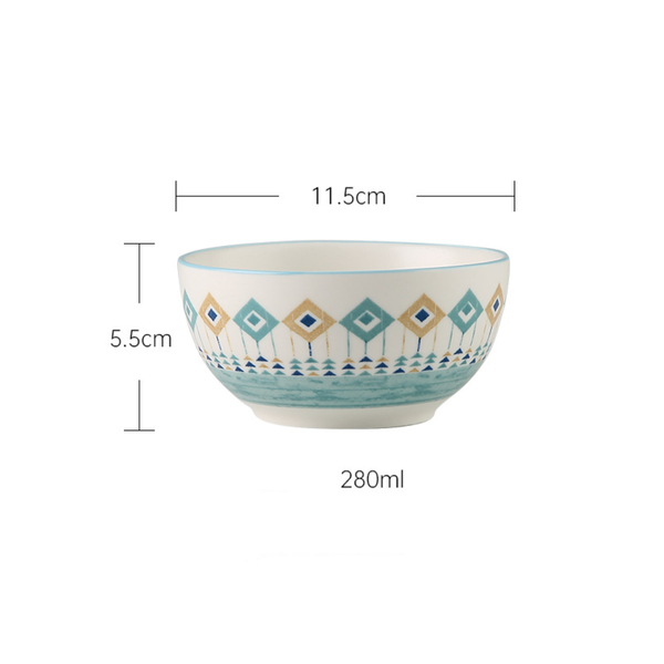 Bohemia Side Bowl Small 280 ml - Bowl, soup bowl, ceramic bowl, snack bowls, curry bowl, popcorn bowls | Bowls for dining table & home decor