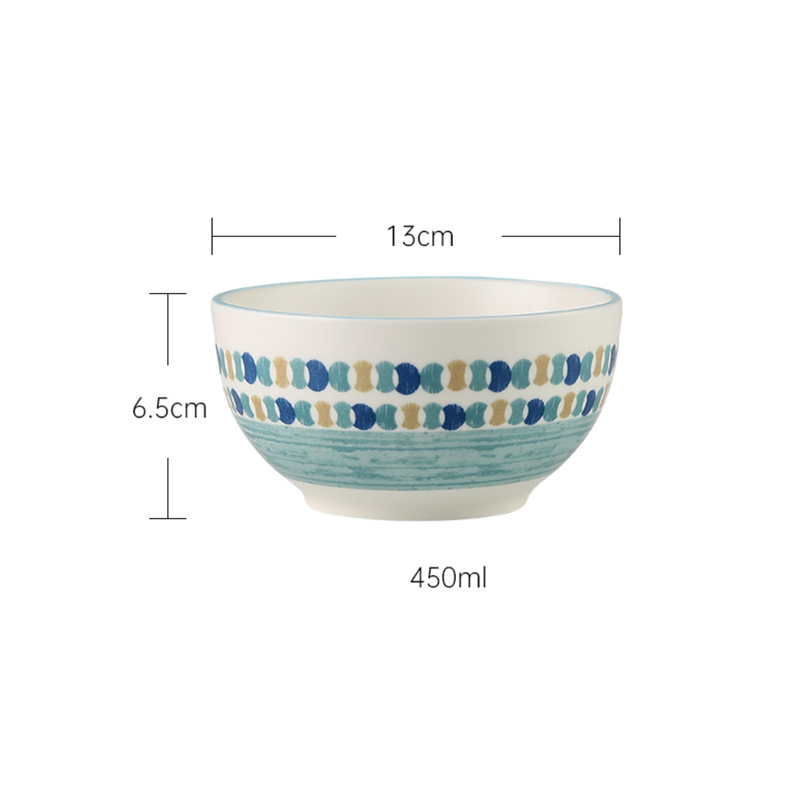 Bohemia Side Bowl Medium 450 ml - Bowl, soup bowl, ceramic bowl, snack bowls, curry bowl, popcorn bowls | Bowls for dining table & home decor