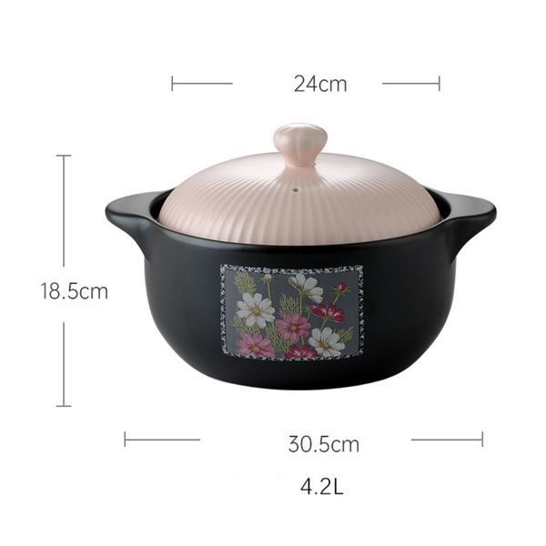 Ceramic Casserole Pot Large - Cooking Pot