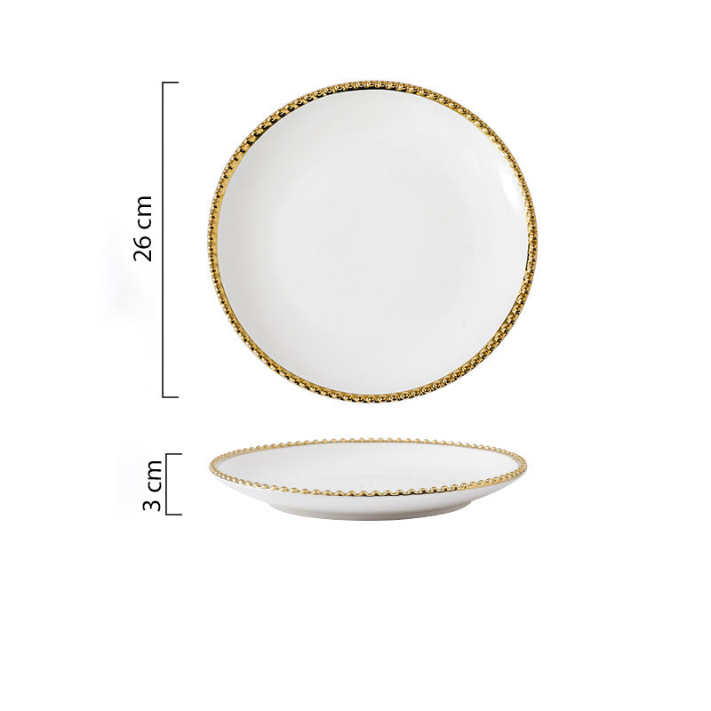 Glazed Ceramic Dinner Plate - Serving plate, lunch plate, ceramic dinner plates| Plates for dining table & home decor