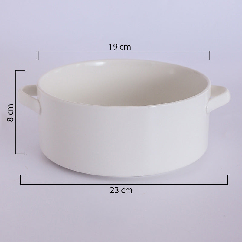 Toujours Baking Bowl With Handle - Bowl, ceramic bowl, serving bowls, noodle bowl, salad bowls, bowl for snacks, baking bowls, large serving bowl, bowl with handle | Bowls for dining table & home decor