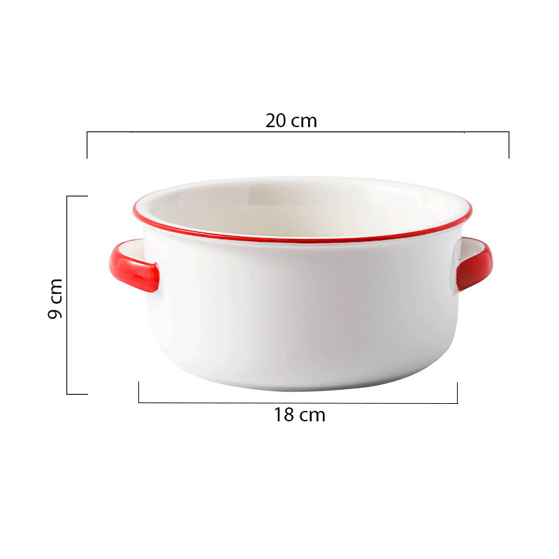 Toujours Serving Bowl With Handle - Bowl, ceramic bowl, serving bowls, noodle bowl, salad bowls, bowl for snacks, baking bowls, large serving bowl, bowl with handle | Bowls for dining table & home decor