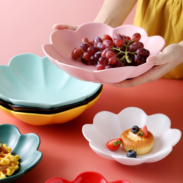 Flower Dish - Bowl, ceramic bowl, serving bowls, noodle bowl, salad bowls, bowl for snacks, large serving bowl | Bowls for dining table & home decor