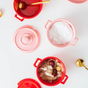 Red Spice Jar Set With Tray - Jar