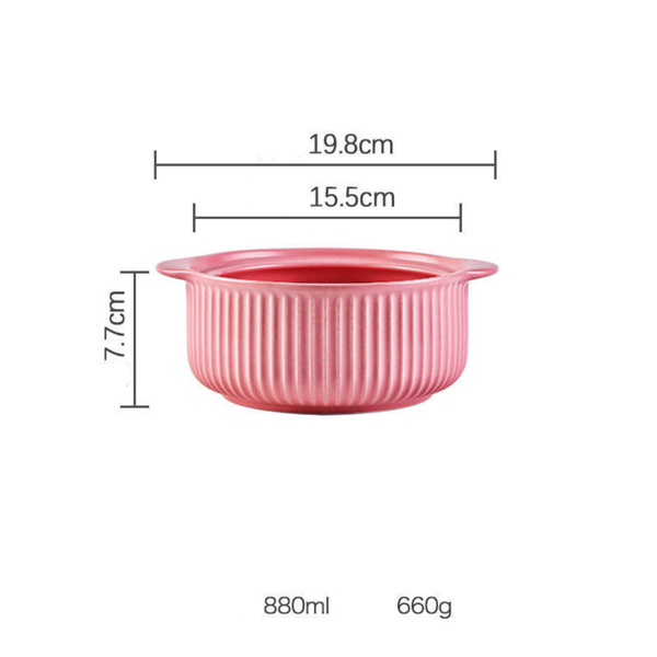 All Purpose Serving Pot - Serving bowl with lid, ceramic bowls with lids, noodle bowl, oven bowl, bowl with handle | Bowls for dining table & home decor