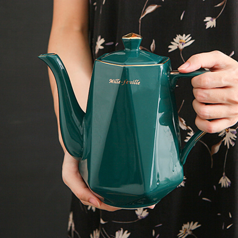 Contemporary Tea Set Green - Tea cup set, tea set, teapot set | Tea set for Dining Table & Home Decor