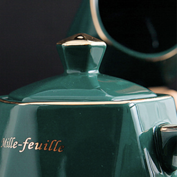 Contemporary Tea Set Green - Tea cup set, tea set, teapot set | Tea set for Dining Table & Home Decor