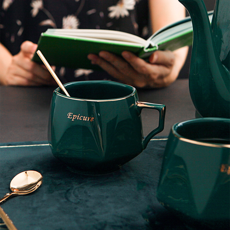 Contemporary Tea Set Green - Tea cup set, tea set, teapot set | Tea set for Dining Table & Home Decor