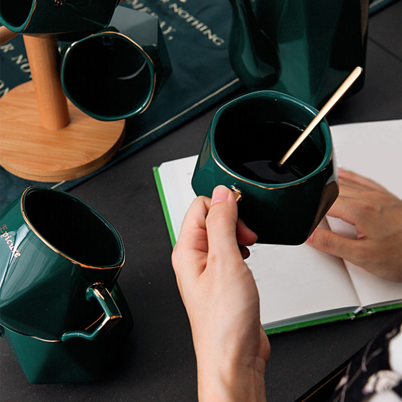 Contemporary Tea Set Green - Tea cup set, tea set, teapot set | Tea set for Dining Table & Home Decor