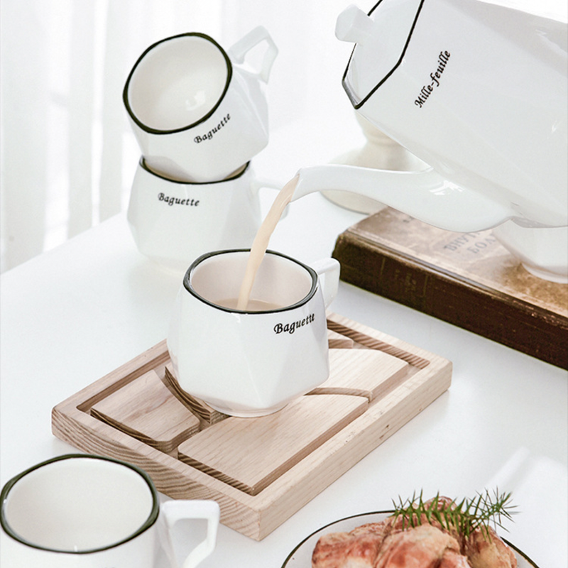 Contemporary Tea Set White - Tea cup set, tea set, teapot set | Tea set for Dining Table & Home Decor