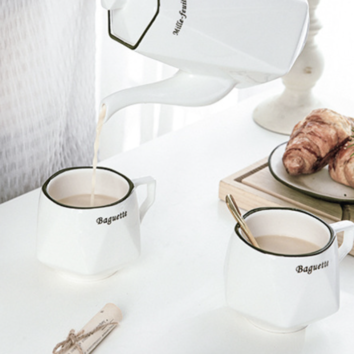 Contemporary Tea Set White - Tea cup set, tea set, teapot set | Tea set for Dining Table & Home Decor