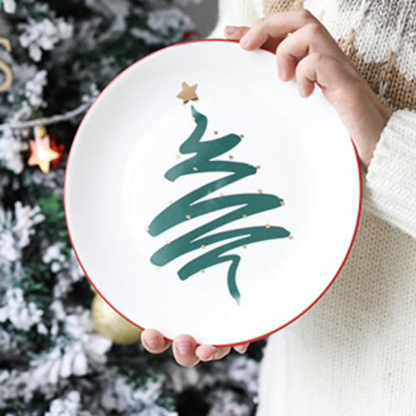 Christmas Dish - Serving plate, snack plate, dessert plate | Plates for dining & home decor