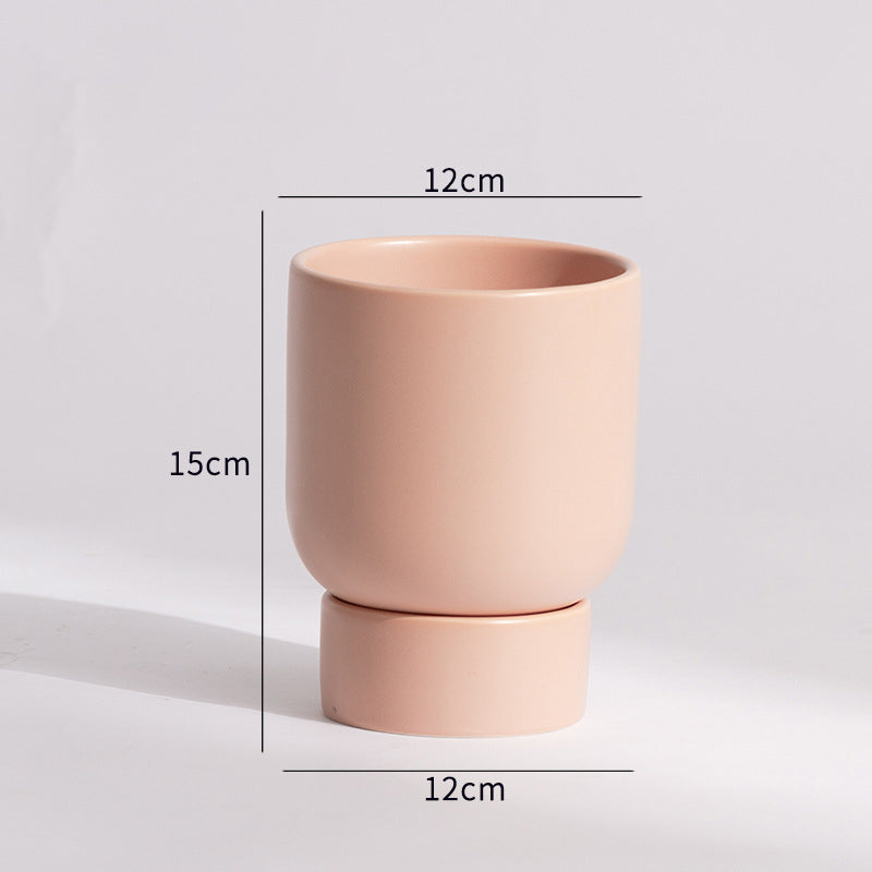 Gloss Finish Planter With Stand - Flower vase for home decor, office and gifting | Home decoration items