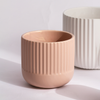 Ribbed Flower Pot - Flower vase for home decor, office and gifting | Home decoration items