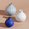 White Ribbed Flower Vase - Flower vase for home decor, office and gifting | Home decoration items