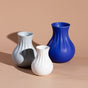 Dark Blue Vase - Ceramic flower vase for home decor, office and gifting | Room decoration items