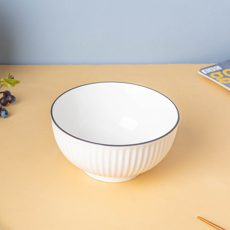 Ribbed Soup Bowl - Bowl, soup bowl, ceramic bowl, snack bowls, curry bowl, popcorn bowls | Bowls for dining table & home decor