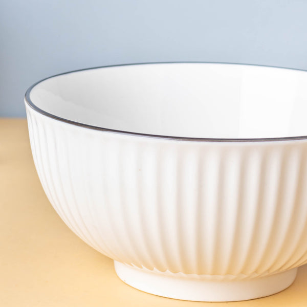 Ribbed Soup Bowl - Bowl, soup bowl, ceramic bowl, snack bowls, curry bowl, popcorn bowls | Bowls for dining table & home decor