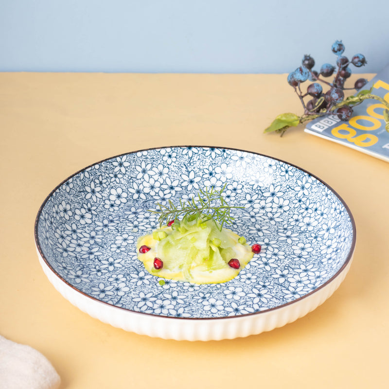 Meraki Ceramic Plate - Serving plate, pasta plate, lunch plate, deep plate | Plates for dining table & home decor