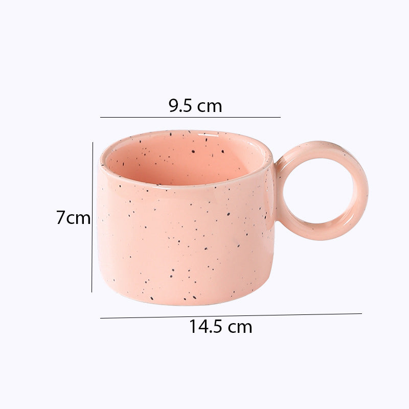 Pink Speckled Mug- Mug for coffee, tea mug, cappuccino mug | Cups and Mugs for Coffee Table & Home Decor