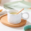 White Speckled Cup- Mug for coffee, tea mug, cappuccino mug | Cups and Mugs for Coffee Table & Home Decor