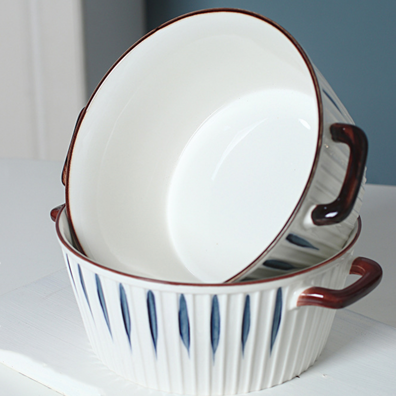 Nitori Cooking Pot - Serving bowl with lid, ceramic bowls with lids, noodle bowl, oven bowl, cooking bowls, bowl with handle | Bowls for dining table & home decor