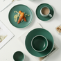 Zoella Dinner Plate Green - Serving plate, rice plate, ceramic dinner plates| Plates for dining table & home decor