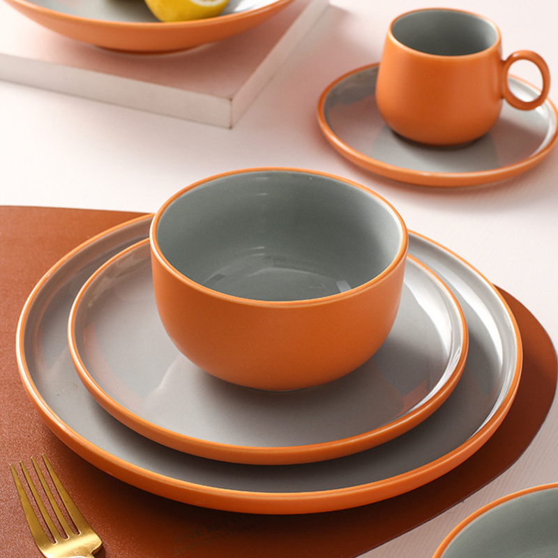 Zoella Dinner Plate Grey - Serving plate, rice plate, ceramic dinner plates| Plates for dining table & home decor