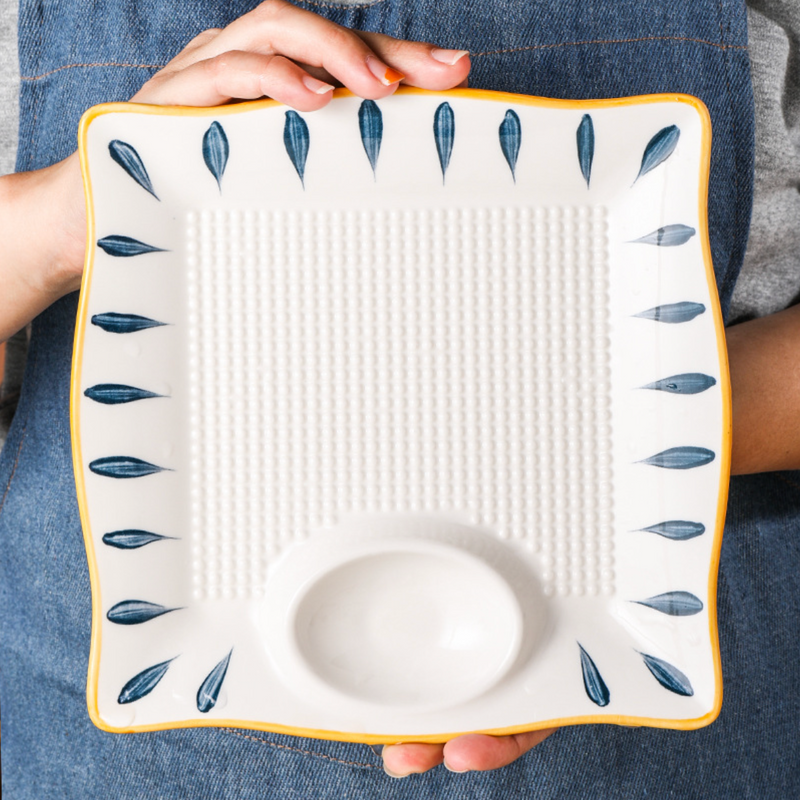 Nitori Dumpling Plate - Serving plate, snack plate, momo plate, plate with compartment | Plates for dining table & home decor